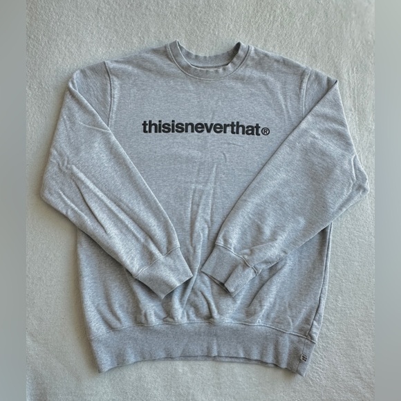 This is Never that Other - Thisisneverthat T-Logo Crewneck‎ heather grey Large sweatshirt